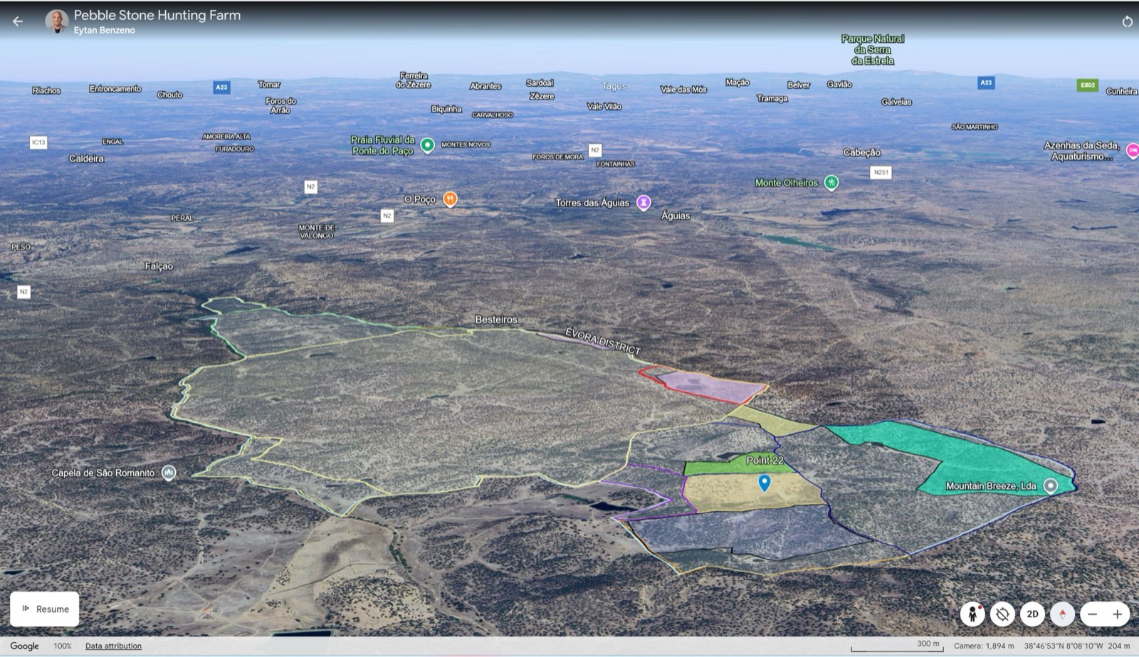 Satellite map of Pebble Stone estate